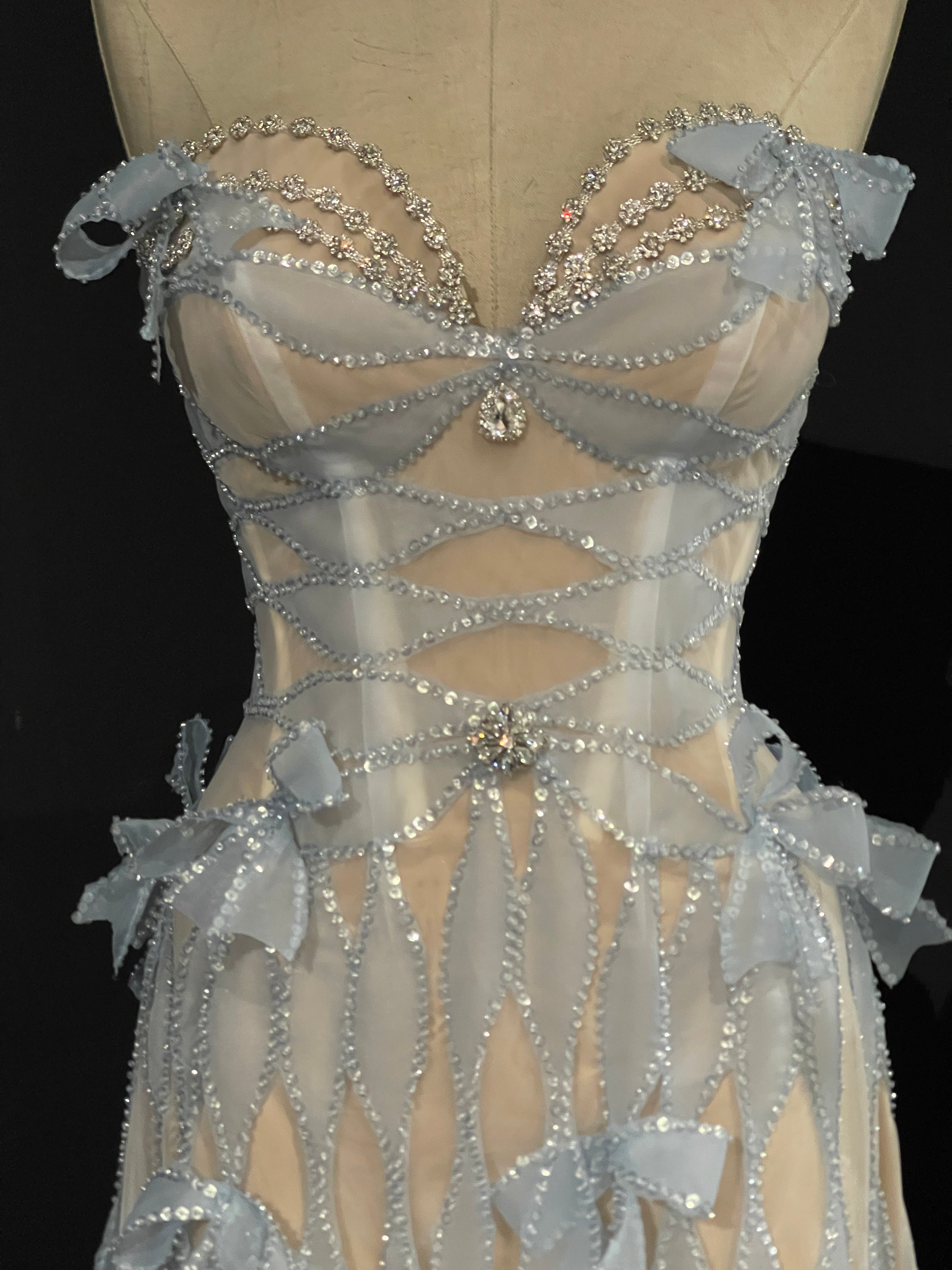 White Mini Crystal Mini Formal Dress